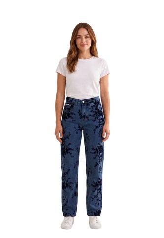 Jean Mujer Bordado Floral DREAMER