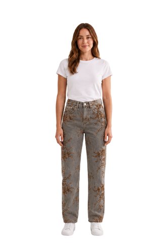 Jean Mujer Bordado Floral DREAMER