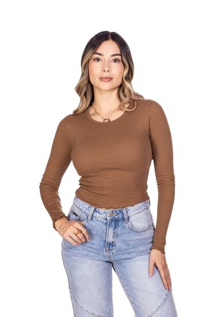 BLUSA MANGA LARGA BÁSICA