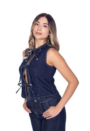 CHALECO DAMA DENIM