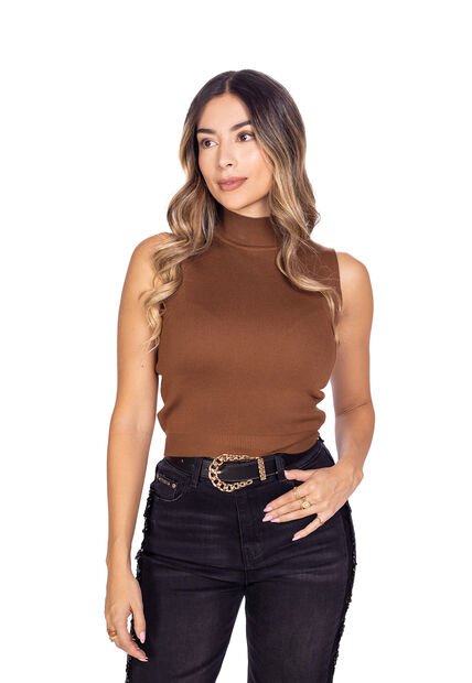 BLUSA CUELLO ALTO PARA DAMA