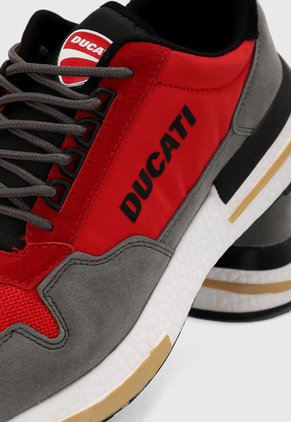 Tenis Lifestyle Rojo-Gris-Blanco DUCATI