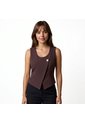 BLUSA DYABOO MUJER DF04066 CAFÉ OSCURO Talla XL de DYABOO