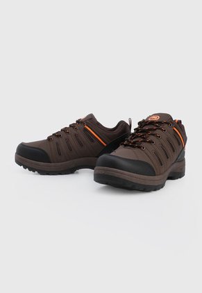 Bota Outdoor Marrón-Negro-Naranja Neón Ecko Ury