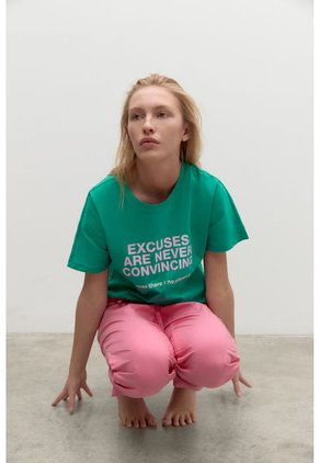 Camiseta Verde Ecoalf GATSBOLOG0803WP-XS