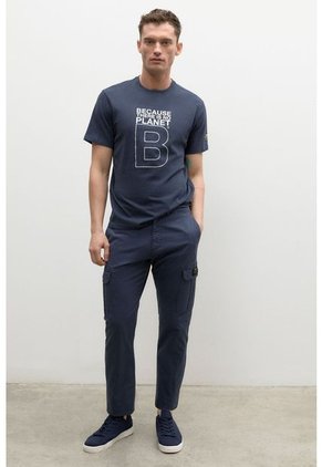 Camiseta Azul Ecoalf GATSGREAT0803MN-S