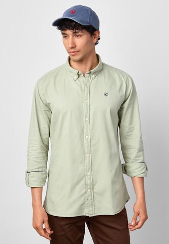 Camisa El Ganso Garment Dyed Verde El Ganso