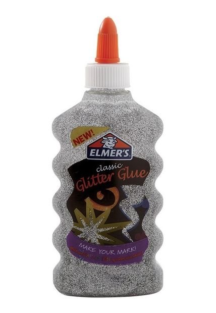 Pegamento Escarchado Platiado Elmer's 177 Ml Para Hacer Slime