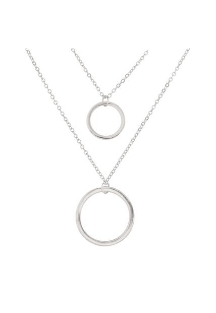 Collar Dos Aros Plata