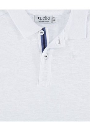Camiseta Polo Manga Corta Blanca De Niño EPEKA