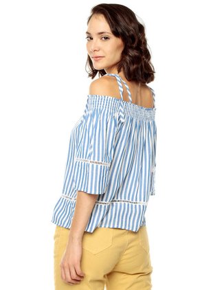 Camisa Azul-Blanco Esprit