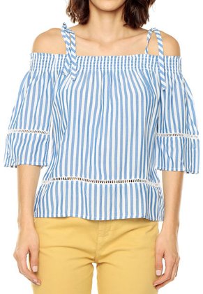 Camisa Azul-Blanco Esprit