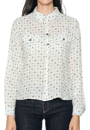 Camisa Blanco-Verde Esprit