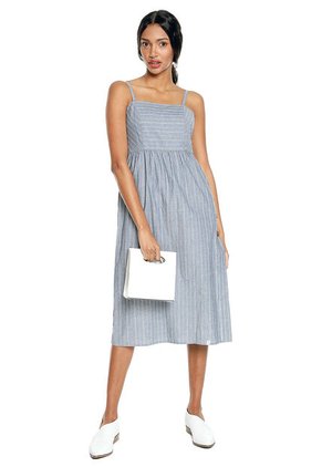 Vestido Azul-Blanco Esprit