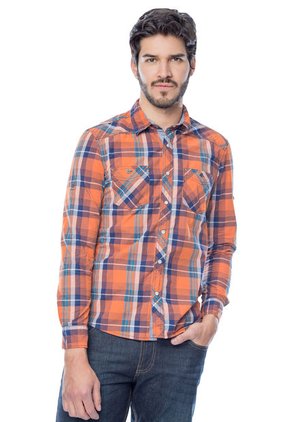Camisa Naranja-Azul ESPRIT
