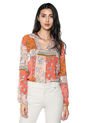 Blusa Coral-Blanco-Naranja Esprit de Esprit