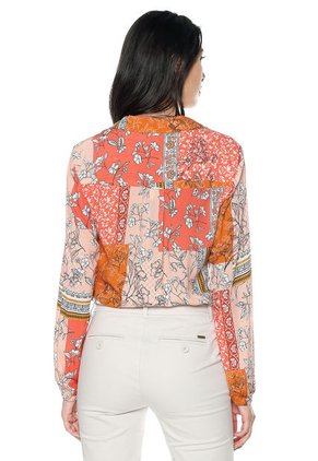 Blusa Coral-Blanco-Naranja Esprit