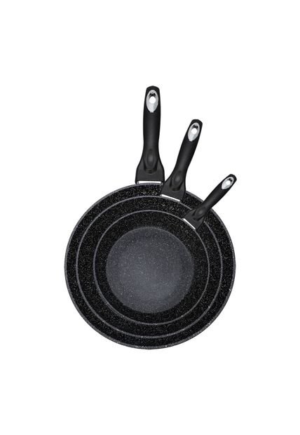 Set X 3 Sartenes Essenza Antiadherentes Aluminio 28, 24 Y 20Cm