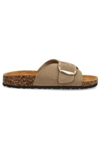Sandalia De Mujer Evacol 0463-000 Suela Baja Con Hebilla