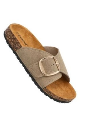 Sandalia De Mujer Evacol 0463-000 Suela Baja Con Hebilla
