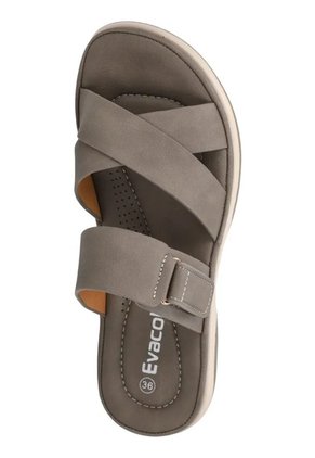 Sandalias De Mujer Comodas Evacol 0482-000 Con Tiras En Cruz
