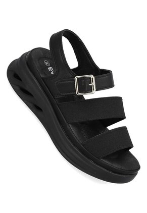 Sandalia Para Mujer Evacol 0449-000 Con Hebilla Y Tiras