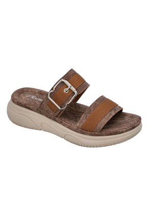 Sandalias Para Mujer Evacol 0483-000 Cómodas Con Hebilla
