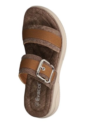 Sandalias Para Mujer Evacol 0483-000 Cómodas Con Hebilla