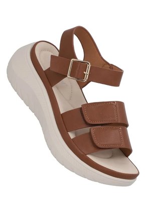 Sandalias Para Mujer Evacol 0484-000 Con Hebilla Y Abrojo