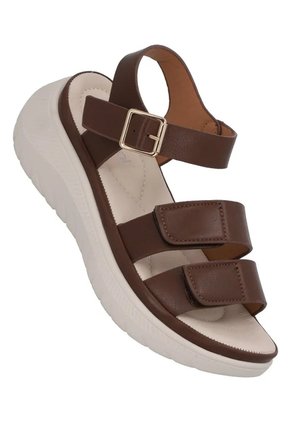 Sandalias Para Mujer Evacol 0484-000 Con Hebilla Y Abrojo