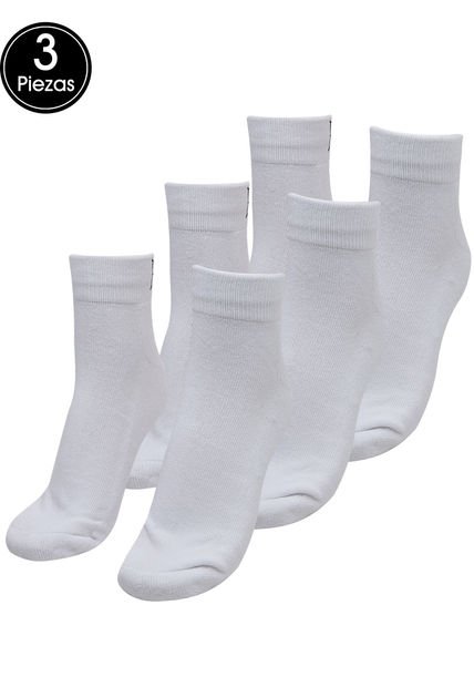 Trio Calcetines Blancos Everlast  Sports Anklet