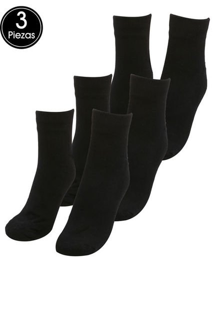 Trio Calcetines Negros Everlast  Sports Anklet