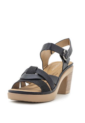 Sandalias De Tacón Grueso Forrado Con Correas Cruzadas En El Empeine Face2Face EU242597 Face2Face