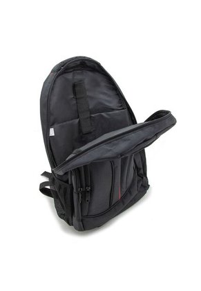 Morral Unisex Con Compartimiento Para PC Y Diseño De Contraste Rojo En Bolsillo Frontal