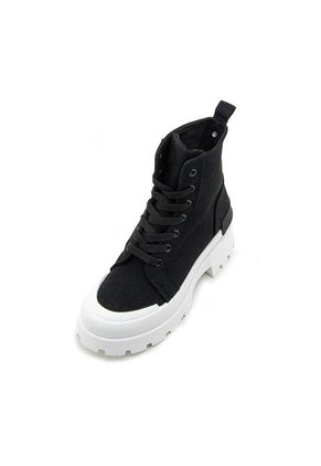 Botín Face2face De Mujer En Textil Con Cordones