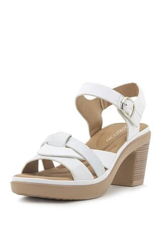 Sandalias De Tacón Grueso Forrado Con Correas Cruzadas En El Empeine Face2Face EU242597 Face2Face