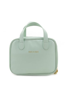 Cosmetiquera Rectangular Grande Con Agarraderas Tipo Maletín