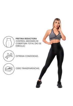 Leggins Control Y Moldeadores Talle Alto Reductores Abdomen TikTok Con Cierre NEOPRENO