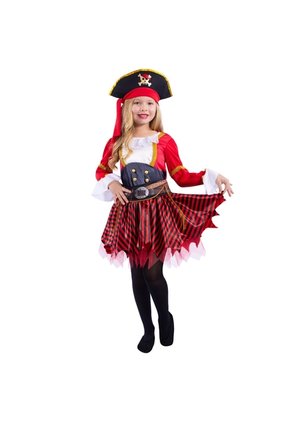 DISFRAZ PRINCESA PIRATA NIÑA Rojo