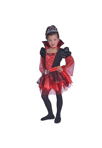 DISFRAZ PRINCESA VAMPIRESA NIÑA Rojo Fantastic Night
