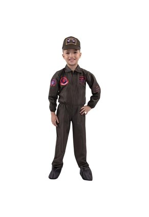 DISFRAZ PILOTO NIÑO Verde
