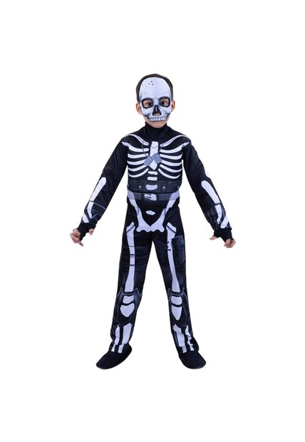DISFRAZ SKELETON NIÑO Negro
