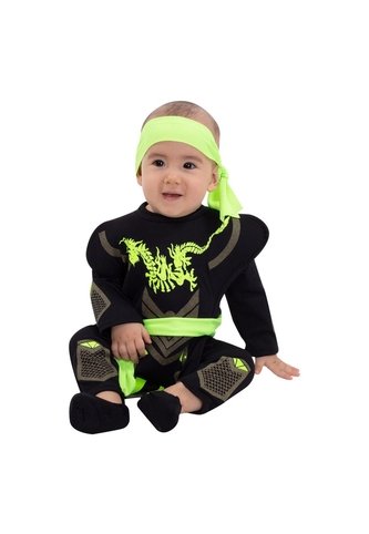 DISFRAZ BABY NINJA BEBE Verde Fantastic Night