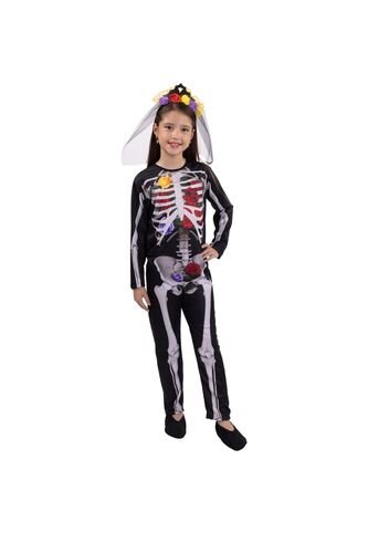 DISFRAZ CATRINA ESQUELETO NIÑA Negro Fantastic Night