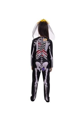 DISFRAZ CATRINA ESQUELETO NIÑA Negro