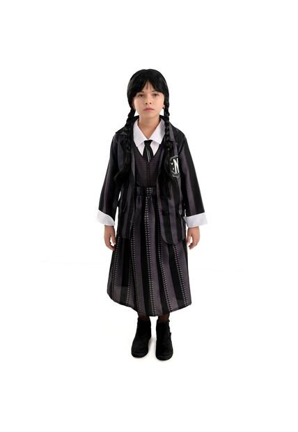 DISFRAZ MERLINA TEMPORADA 2 NIÑA Negro