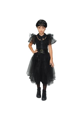 DISFRAZ MERLINA FIESTA NIÑA Negro Fantastic Night