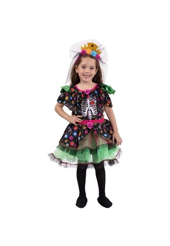 DISFRAZ CATRINA NIÑA Verde Fantastic Night