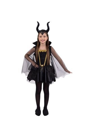 DISFRAZ MALEVOLA NIÑA Negro Fantastic Night