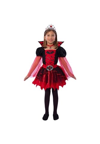 DISFRAZ PRINCESA VAMPIRESA NIÑA Rojo Fantastic Night